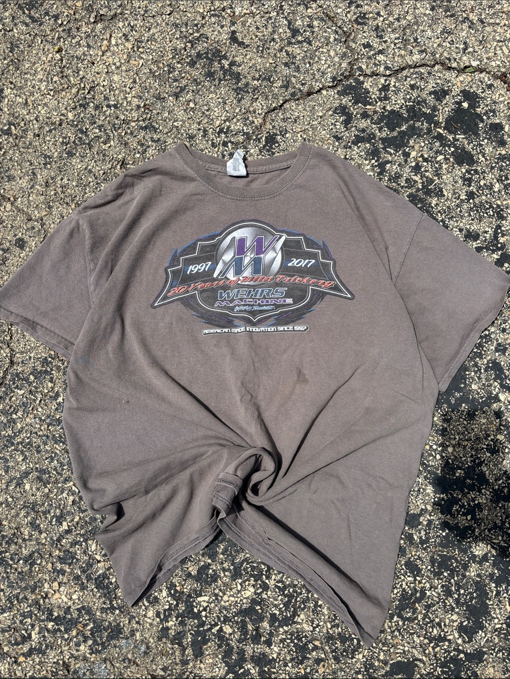 Vintage Y2K WEHRS Machine Racing Mens Large Cotton Trickery Tour Graphic Tee